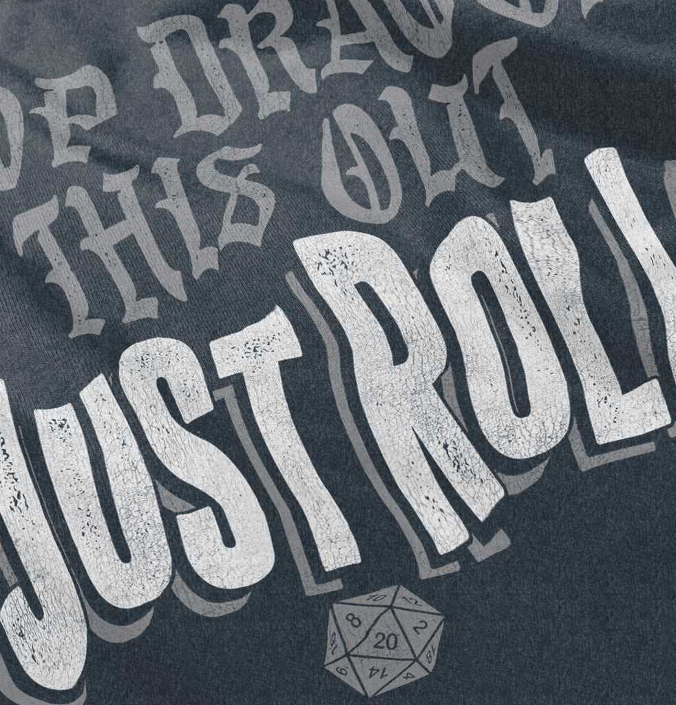 Dungeons Gamer Just Roll Nerd Toddler Football Jersey Tee-Direct To Garment Print-Brisco Baby