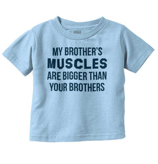 My Brother's Muscles Infant Toddler T Shirt-Direct To Garment Print-Brisco Baby