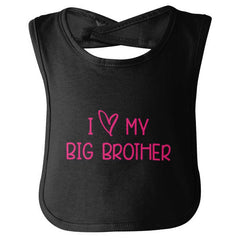 I Love My Big Brother Infant Baby Bib-Direct To Garment Print-Brisco Baby