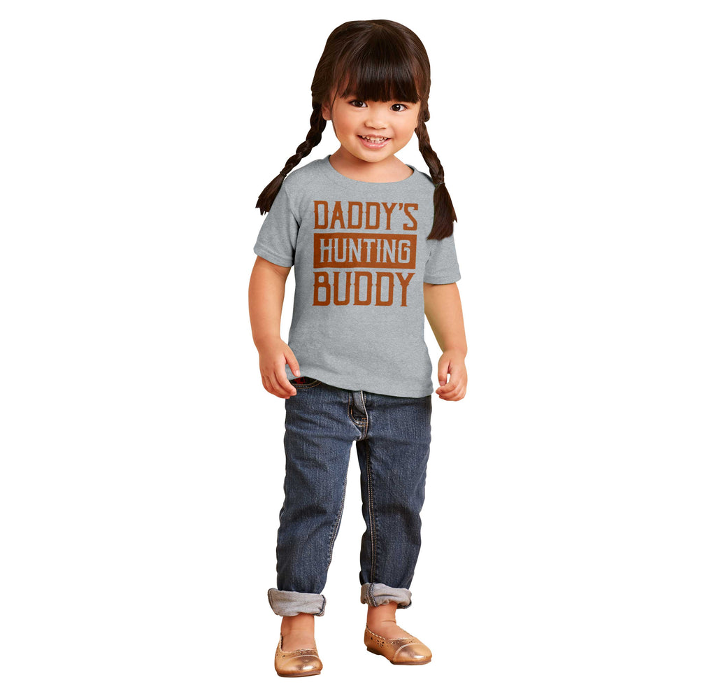 Daddys Hunting Buddy Infant Toddler T Shirt-Direct To Garment Print-Brisco Baby