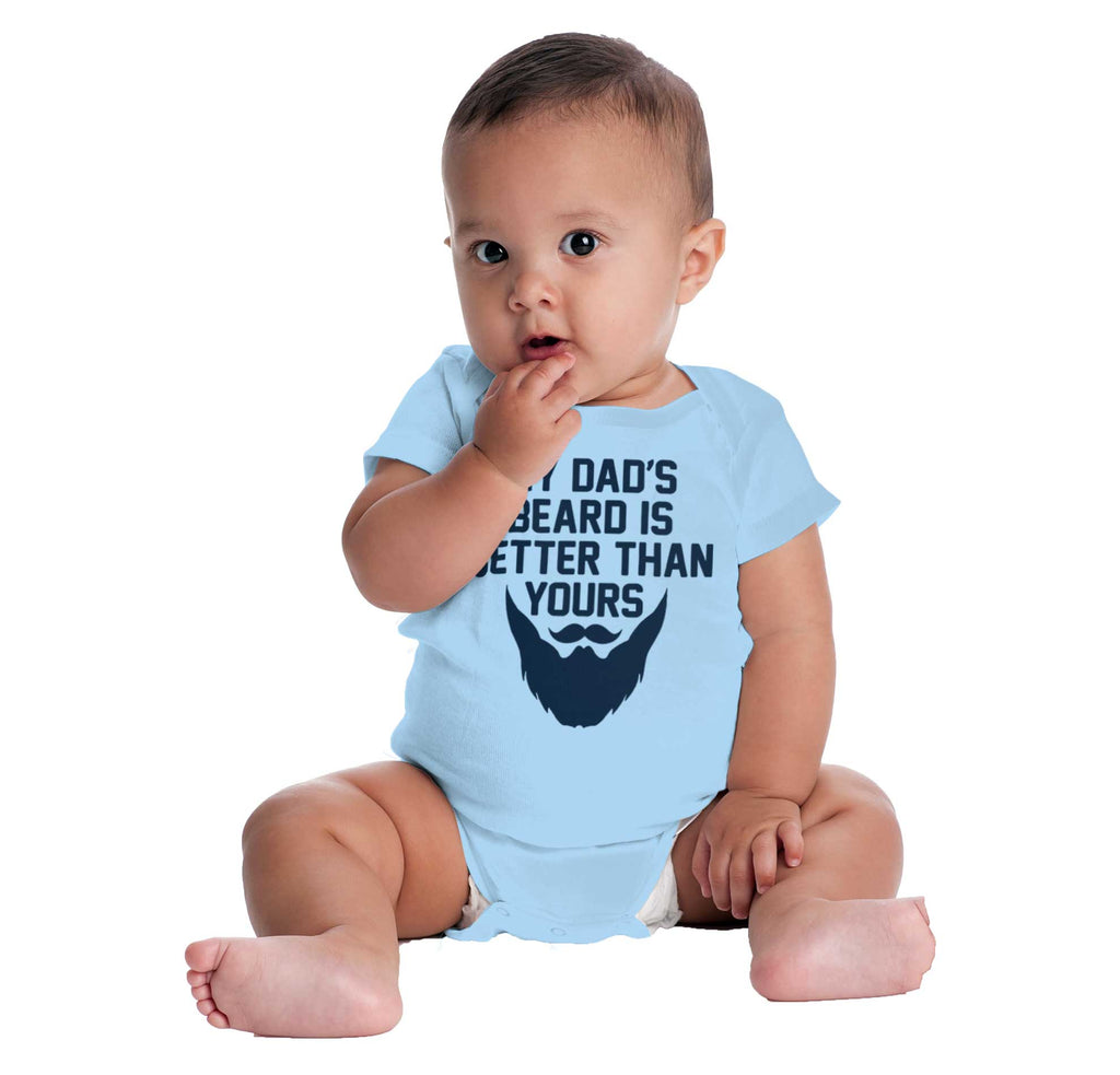 Dad's Beard Romper Bodysuit-Direct To Garment Print-Brisco Baby