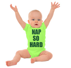 Nap So Hard Romper Bodysuit-Direct To Garment Print-Brisco Baby