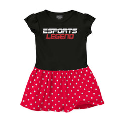 Sports Legend Professional Gamer Baby Polka Dot Skirt Dress-Direct To Garment Print-Brisco Baby
