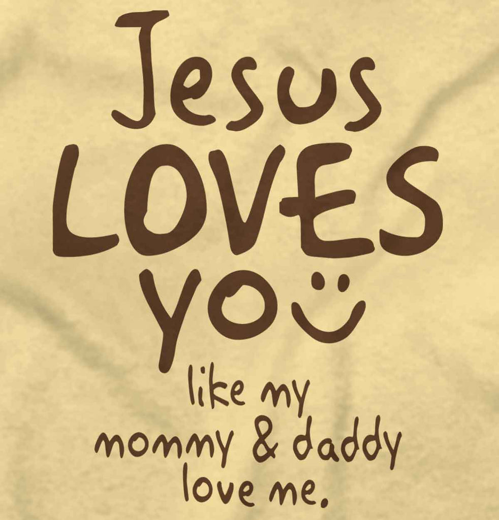 Jesus Loves You Romper Bodysuit-Direct To Garment Print-Brisco Baby