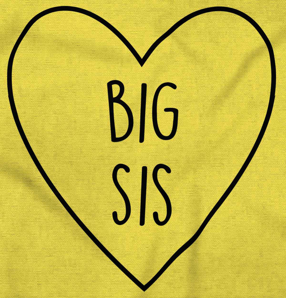 Big Sis Heart Romper Bodysuit-Direct To Garment Print-Brisco Baby