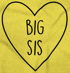 Big Sis Heart Romper Bodysuit-Direct To Garment Print-Brisco Baby