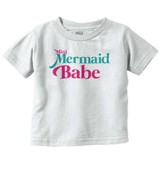 Mini Mermaid Baby Infant Toddler T Shirt-Direct To Garment Print-Brisco Baby