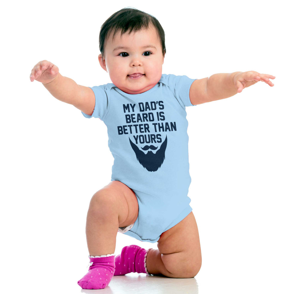 Dad's Beard Romper Bodysuit-Direct To Garment Print-Brisco Baby