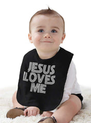 Christ Loves Me Infant Baby Bib-Direct To Garment Print-Brisco Baby
