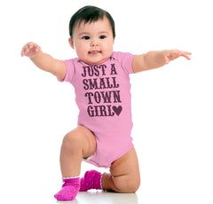 Small Town Girl Romper Bodysuit-Direct To Garment Print-Brisco Baby