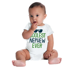 Coolest Nephew Ever Romper Bodysuit-Direct To Garment Print-Brisco Baby