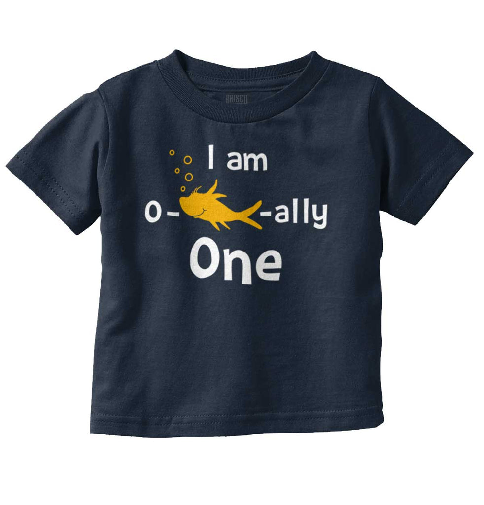 Oh Fish-ally One Infant Toddler T Shirt-Direct To Garment Print-Brisco Baby
