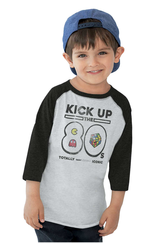 Kick Up The 80s Toddler Baseball-Direct To Garment Print-Brisco Baby