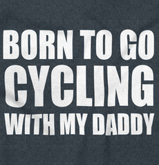 Cycling With Daddy Football Romper Bodysuit-Direct To Garment Print-Brisco Baby