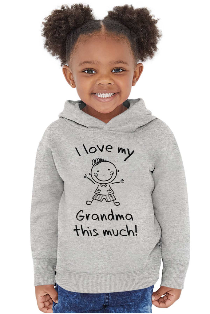 Love My Grandma Toddler Pullover Hoodie-Direct To Garment Print-Brisco Baby