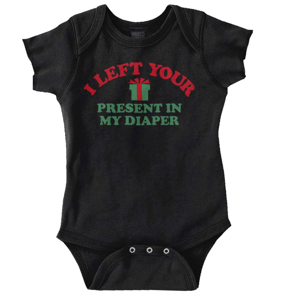 Present My Diaper Romper Bodysuit-Direct To Garment Print-Brisco Baby