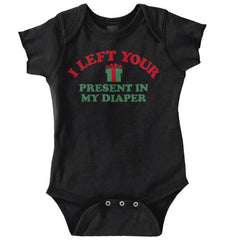 Present My Diaper Romper Bodysuit-Direct To Garment Print-Brisco Baby