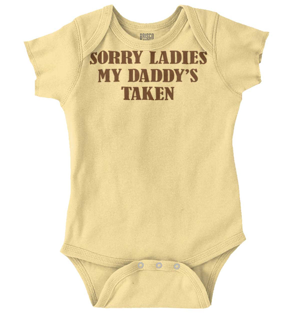 Daddy's Taken Romper Bodysuit-Direct To Garment Print-Brisco Baby
