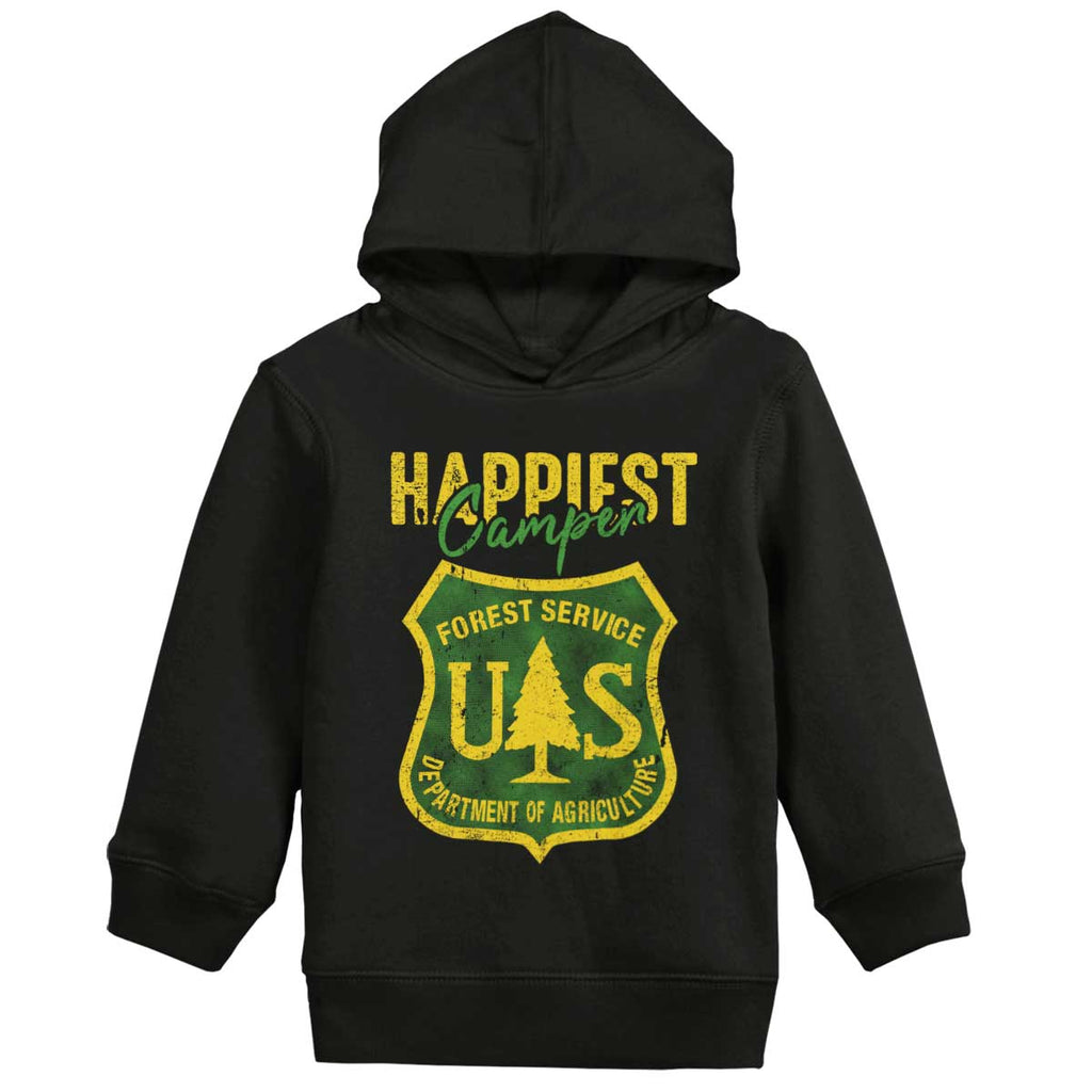 Happiest Camper Toddler Pullover Hoodie-Direct To Garment Print-Brisco Baby