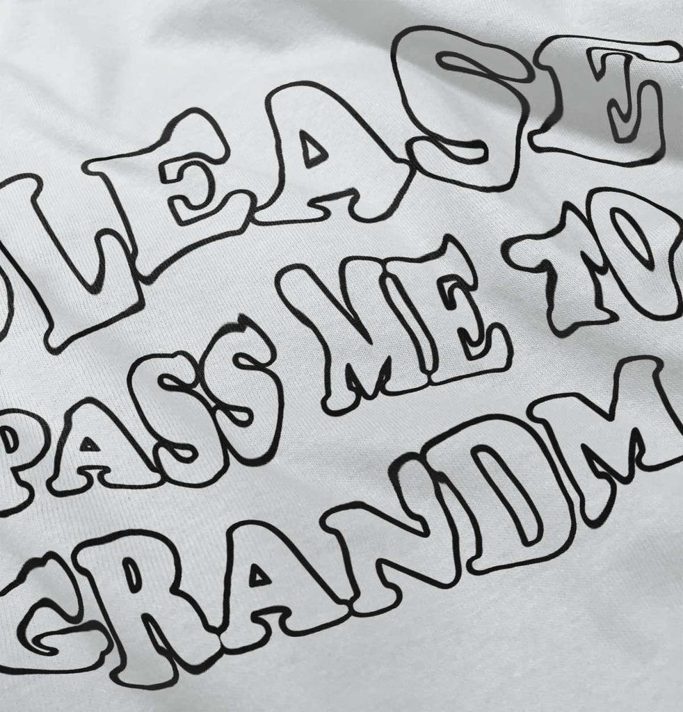 Please Pass Me To Grandma Infant Baby Bib-Direct To Garment Print-Brisco Baby