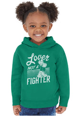 Lover Not A Fighter Toddler Pullover Hoodie-Direct To Garment Print-Brisco Baby
