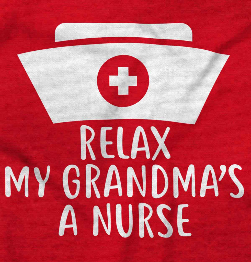 Relax My Grandma's A Nurse Romper Bodysuit-Direct To Garment Print-Brisco Baby