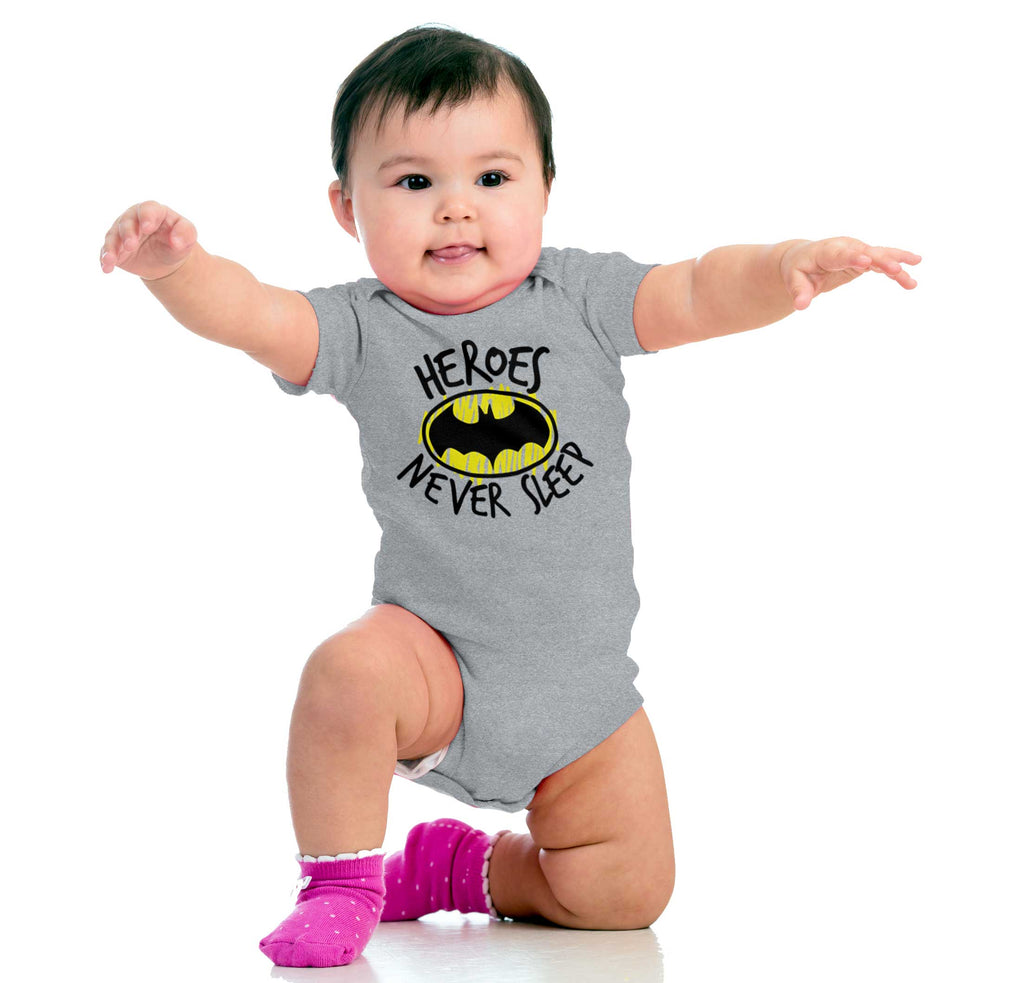 Heroes Never Sleep Romper Bodysuit-Direct To Garment Print-Brisco Baby
