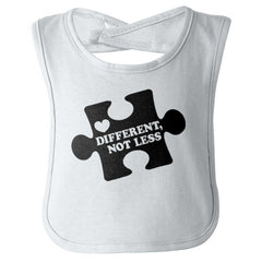 Different Not Less Infant Baby Bib-Direct To Garment Print-Brisco Baby