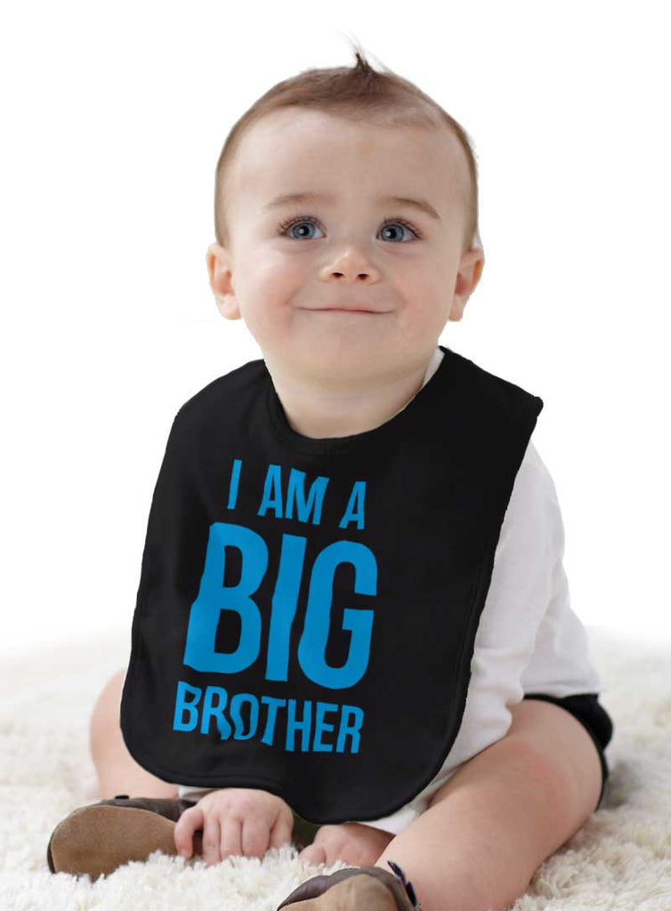 I Am A Big Brother Infant Baby Bib-Direct To Garment Print-Brisco Baby