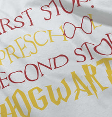 Preschool Hogwarts Infant Toddler T Shirt-Direct To Garment Print-Brisco Baby