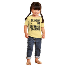 One Broke Grandpa Infant Toddler T Shirt-Direct To Garment Print-Brisco Baby