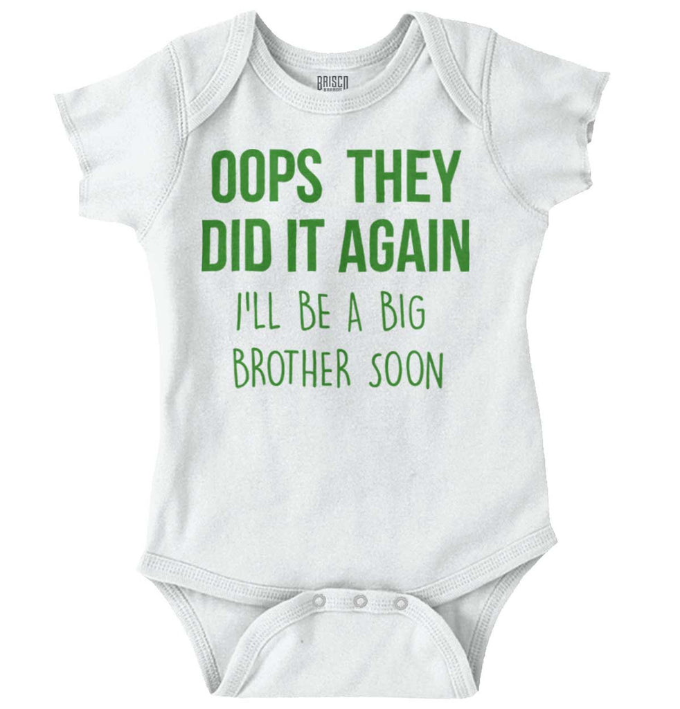 Oops They Did It Again Big Brother Romper Bodysuit-Direct To Garment Print-Brisco Baby