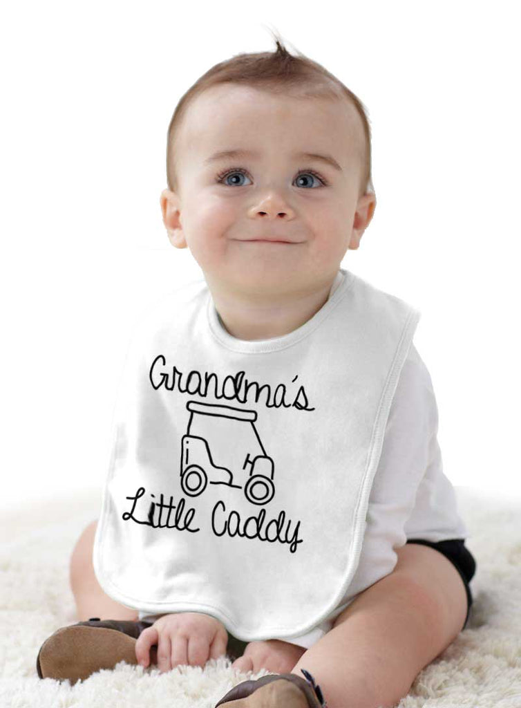Grandma's Little Caddy Infant Baby Bib-Direct To Garment Print-Brisco Baby