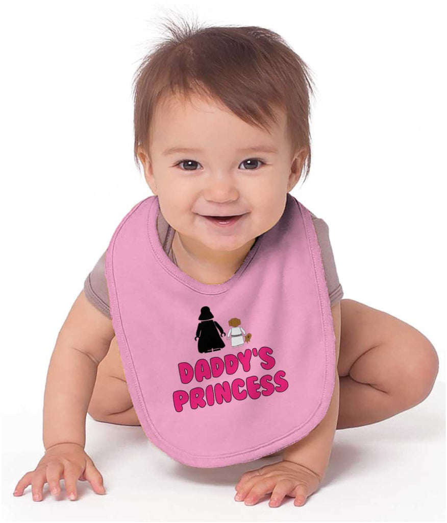 Daddy's Princess Infant Baby Bib-Direct To Garment Print-Brisco Baby