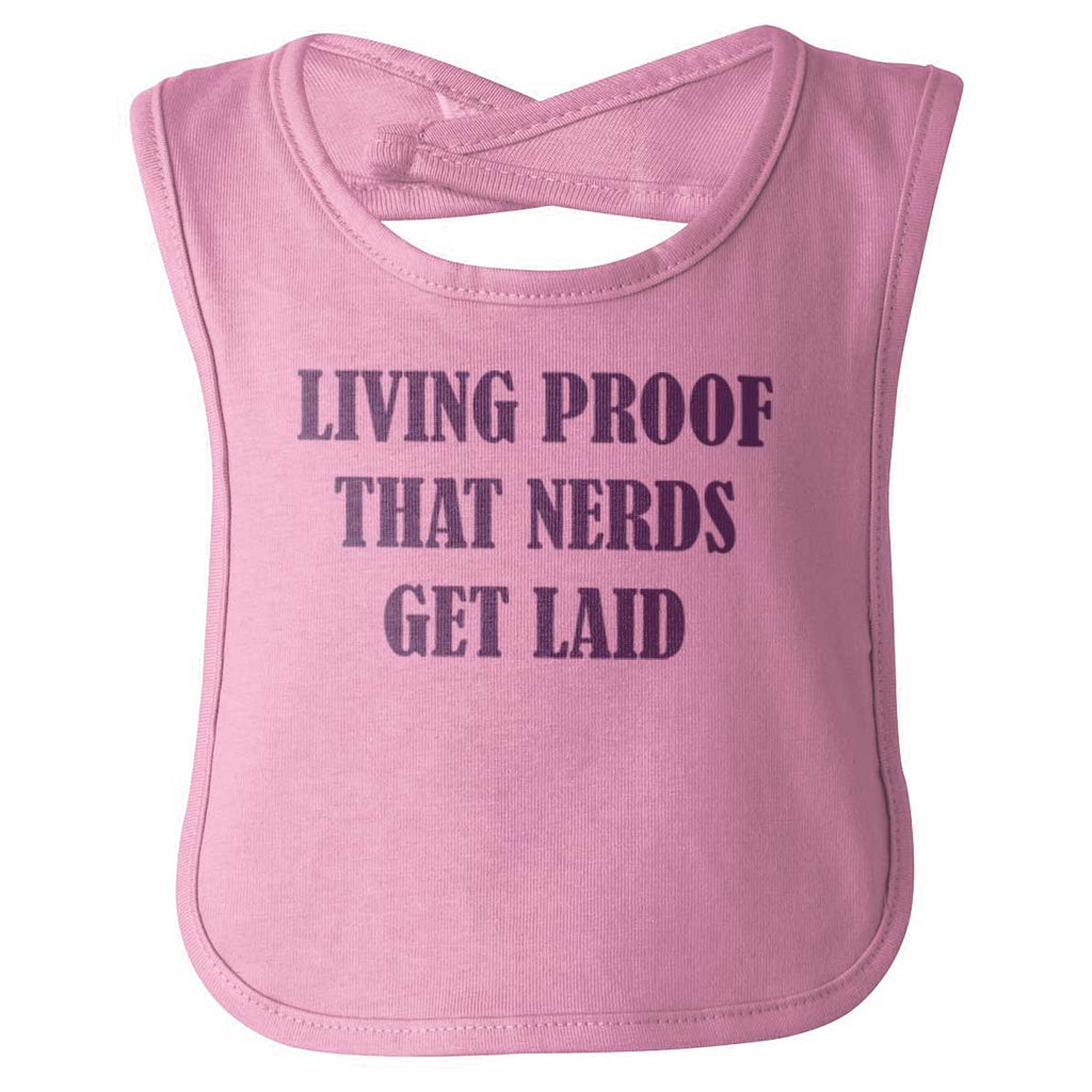 Nerds Get Laid Infant Baby Bib-Direct To Garment Print-Brisco Baby