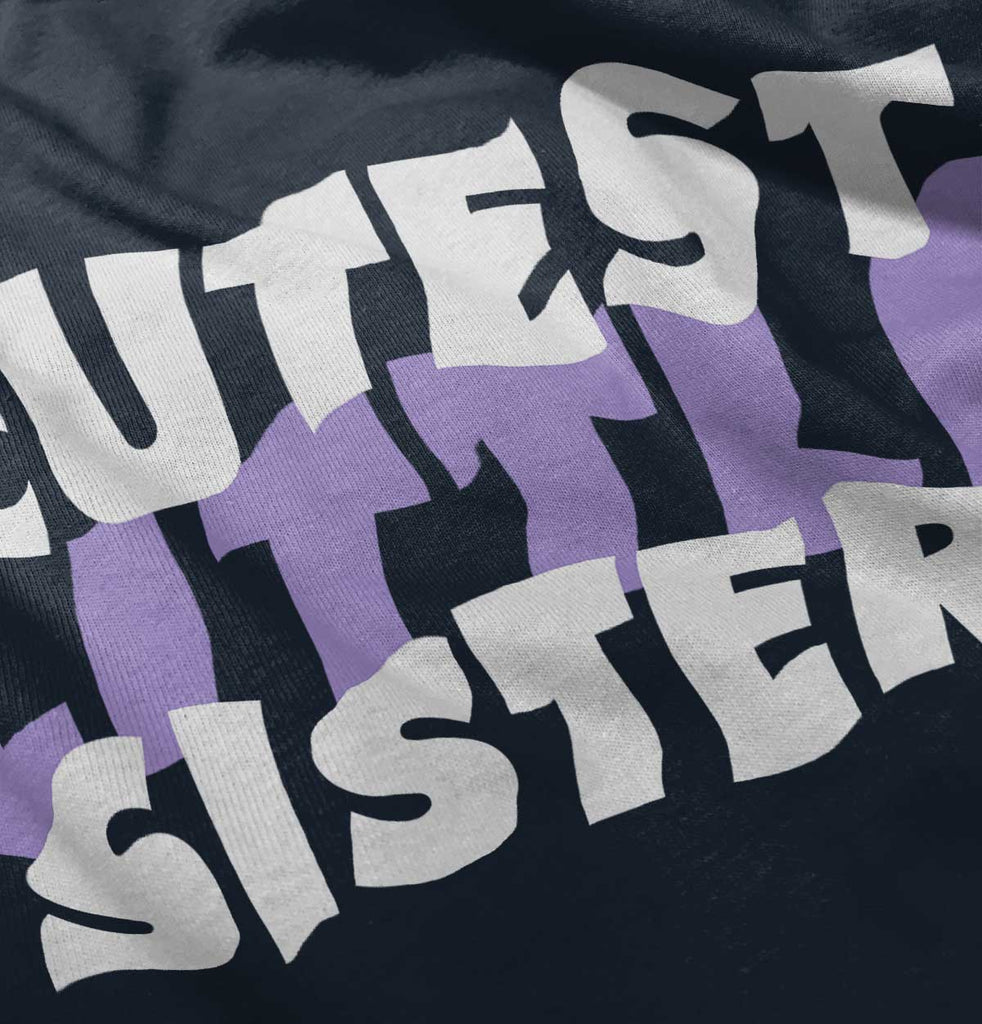 Cutest Little Sister Romper Bodysuit-Direct To Garment Print-Brisco Baby