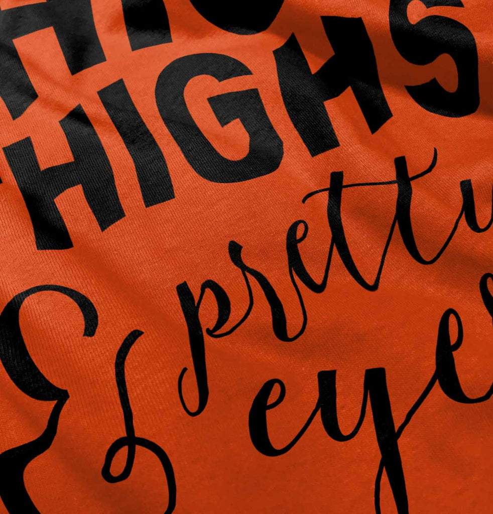 Thick Thighs Romper Bodysuit-Direct To Garment Print-Brisco Baby