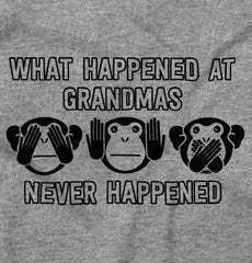 Happens At Grandmas Infant Toddler T Shirt-Direct To Garment Print-Brisco Baby