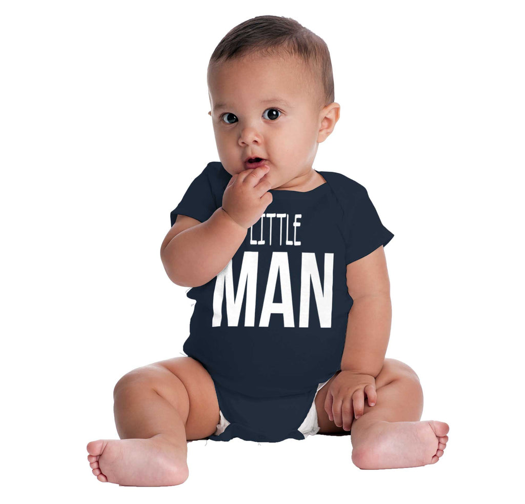 Little Man Romper Bodysuit-Direct To Garment Print-Brisco Baby