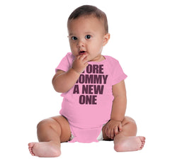 Tore Mommy A New One Romper Bodysuit-Direct To Garment Print-Brisco Baby
