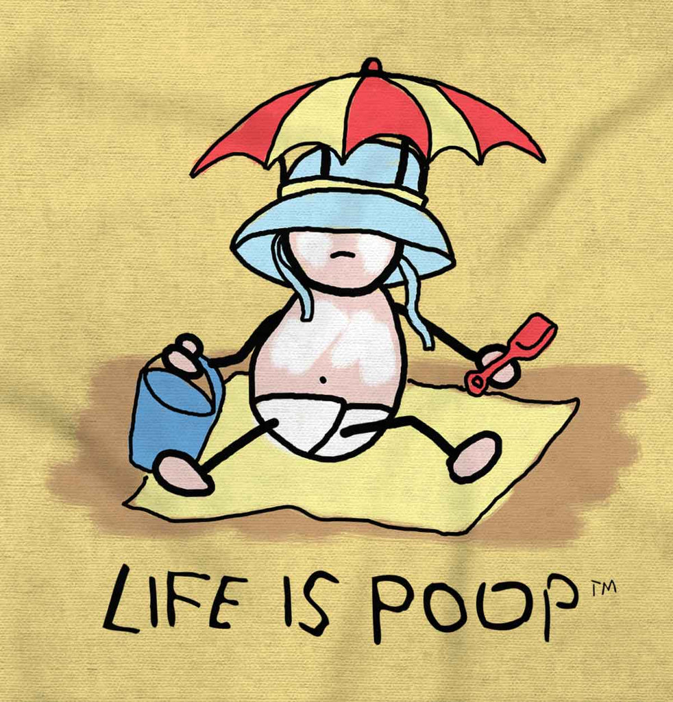 Beach Umbrella Infant Toddler T Shirt-Direct To Garment Print-Brisco Baby