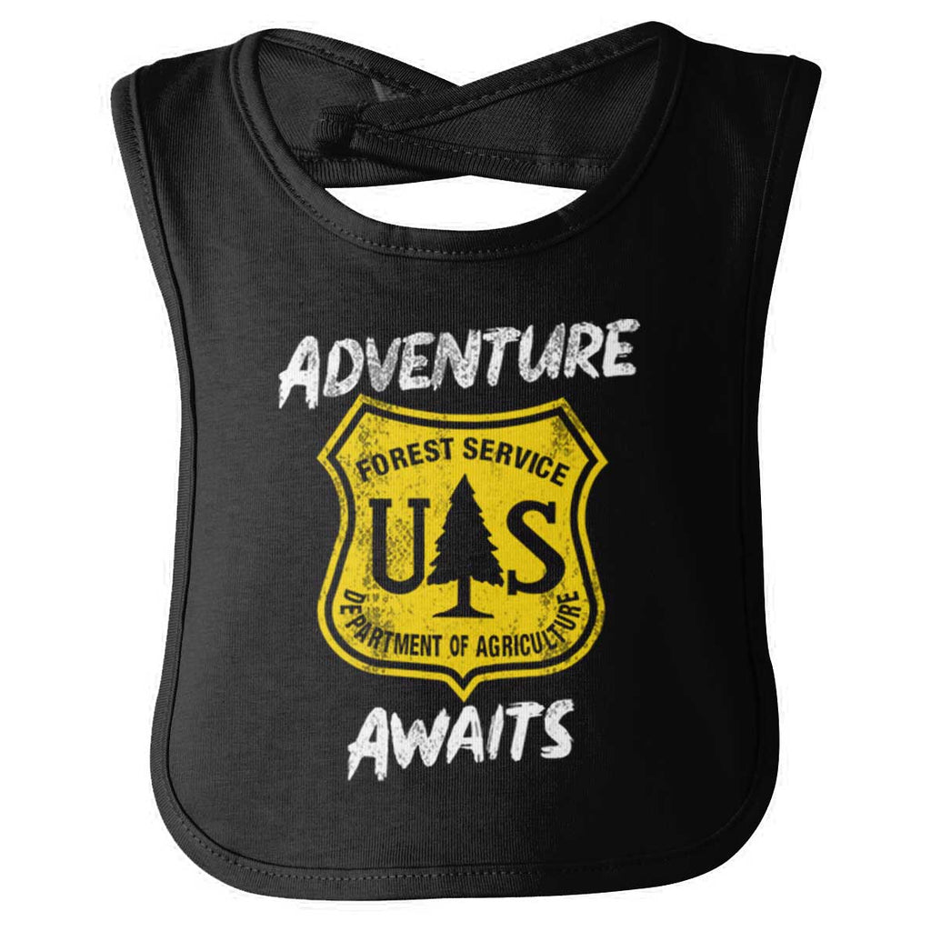 Adventure Awaits Infant Baby Bib-Direct To Garment Print-Brisco Baby