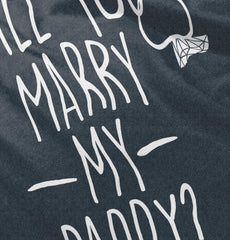 Marry My Daddy Football Romper Bodysuit-Direct To Garment Print-Brisco Baby