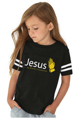 Jesus Connection Toddler Football Jersey Tee-Direct To Garment Print-Brisco Baby