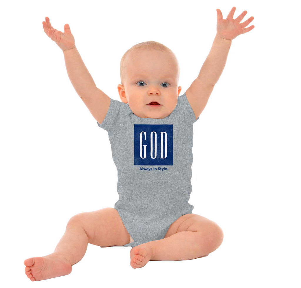 God In Style Romper Bodysuit-Direct To Garment Print-Brisco Baby
