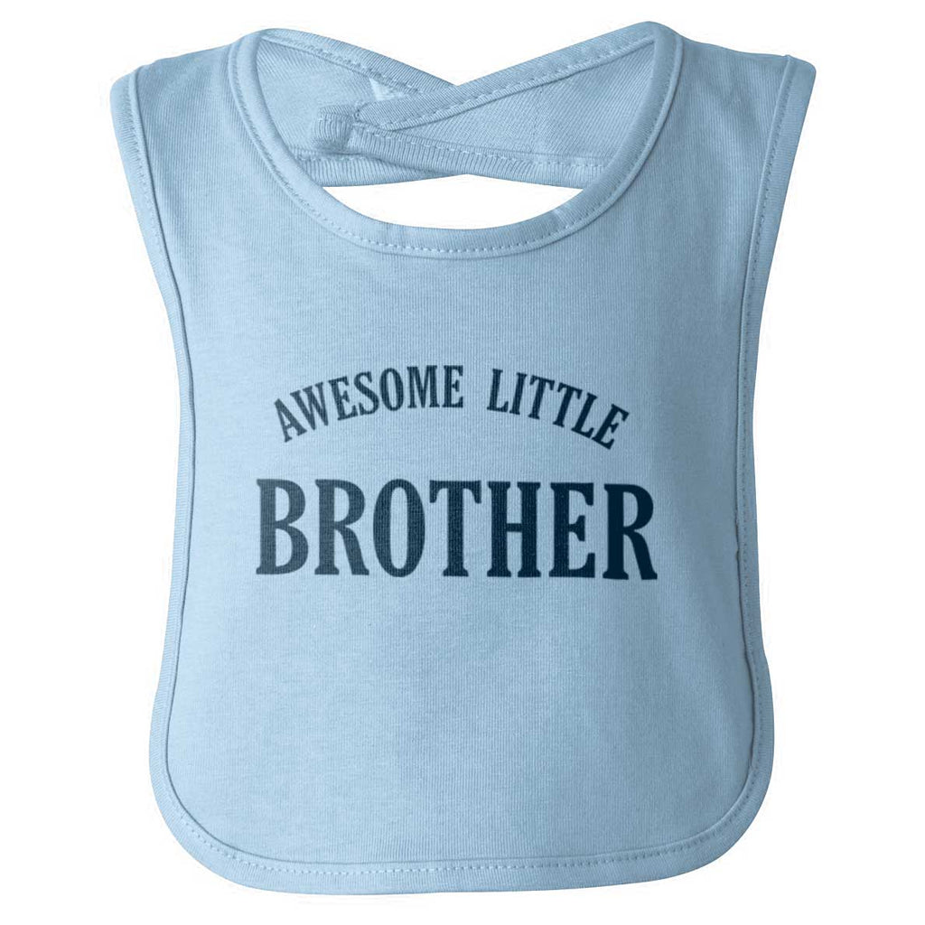 Awesome Little Brother Infant Baby Bib-Direct To Garment Print-Brisco Baby
