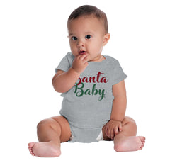 Santa Baby Romper Bodysuit-Direct To Garment Print-Brisco Baby
