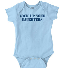 Lock Up Daughters Romper Bodysuit-Direct To Garment Print-Brisco Baby