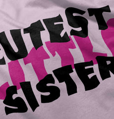 Cutest Little Sister Romper Bodysuit-Direct To Garment Print-Brisco Baby