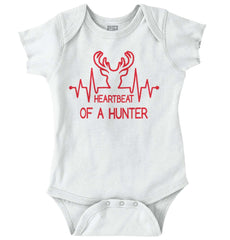 Deer Hunter Heartbeat Romper Bodysuit-Direct To Garment Print-Brisco Baby